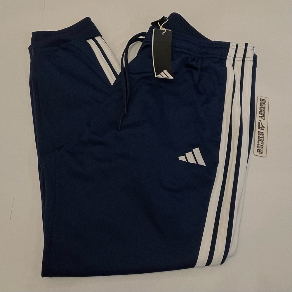 Adidas Men Med 3-Stripes Tricot Regular Tapered Track Pants